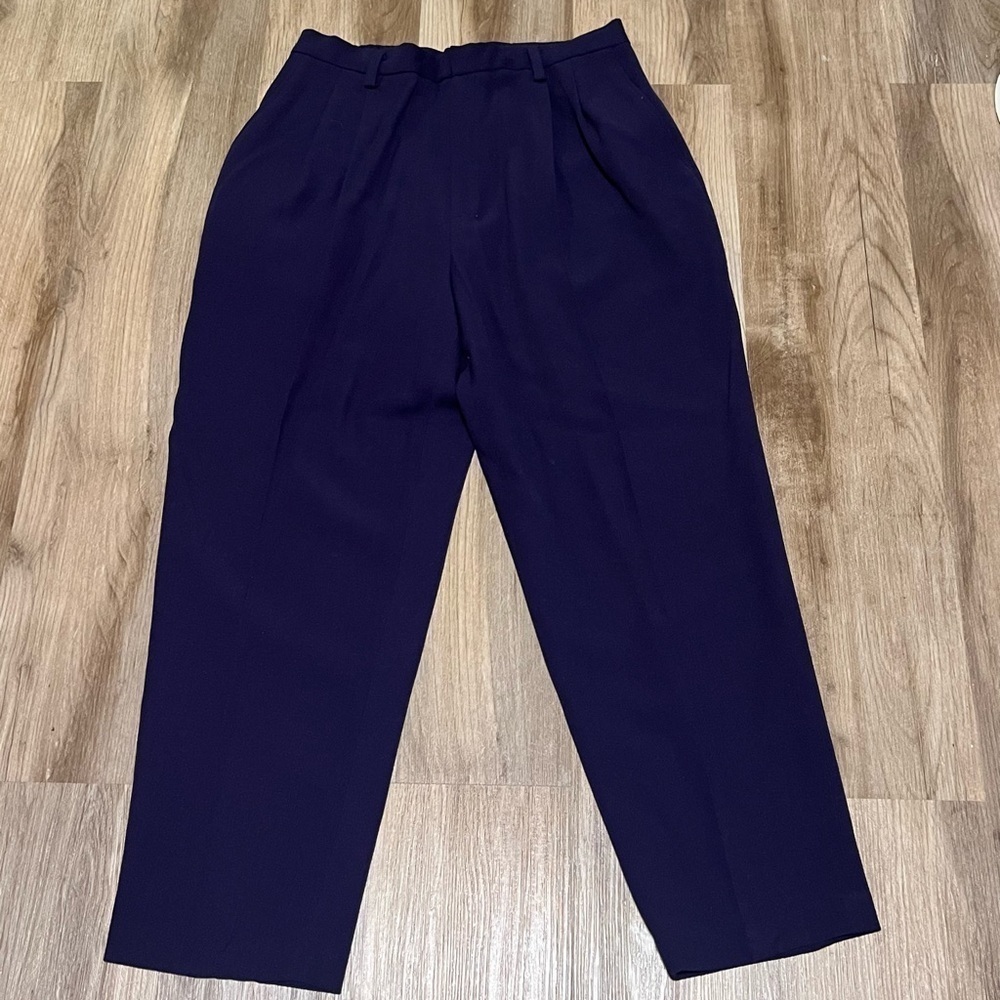 New With Tags Linda Allard Ellen Tracy Aubergine Color Wool Slacks